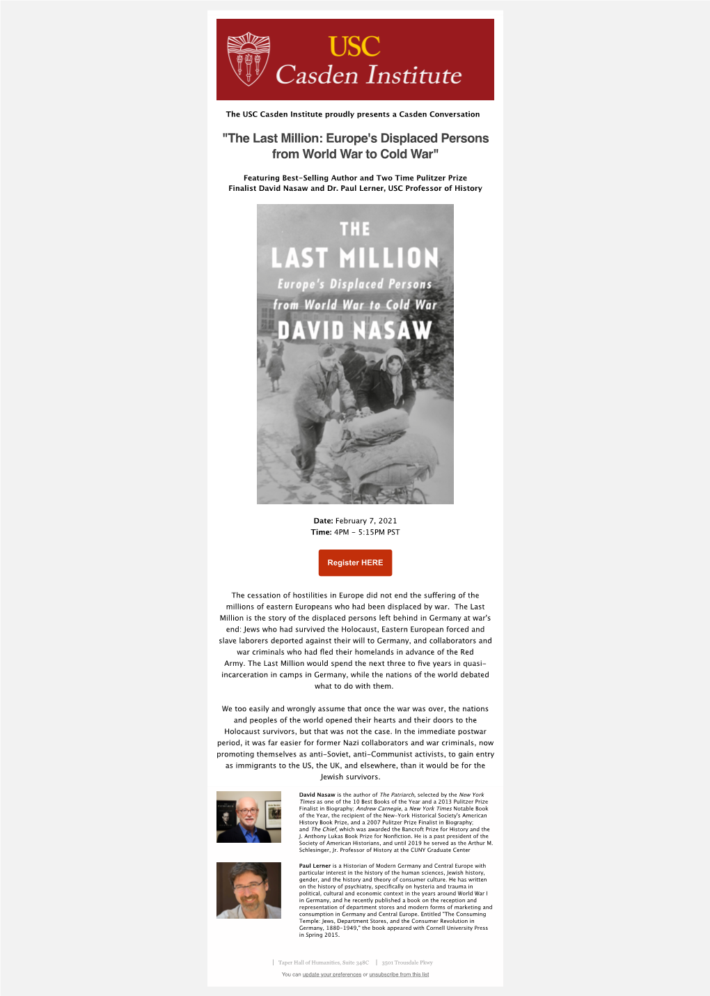 The Last Million: Europe's Displaced Persons from World War to Cold War"