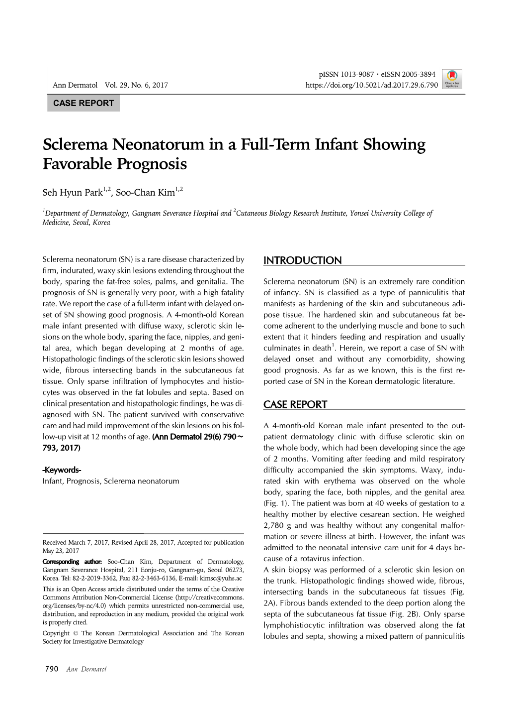 Sclerema Neonatorum in a Full-Term Infant Showing Favorable Prognosis