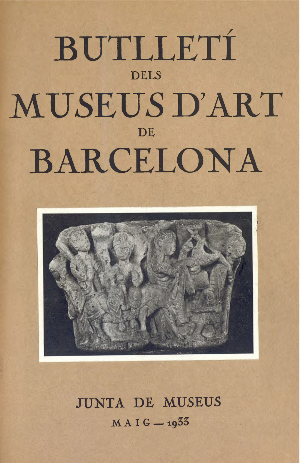 Butlletí Dels Museus D'art De Barcelona