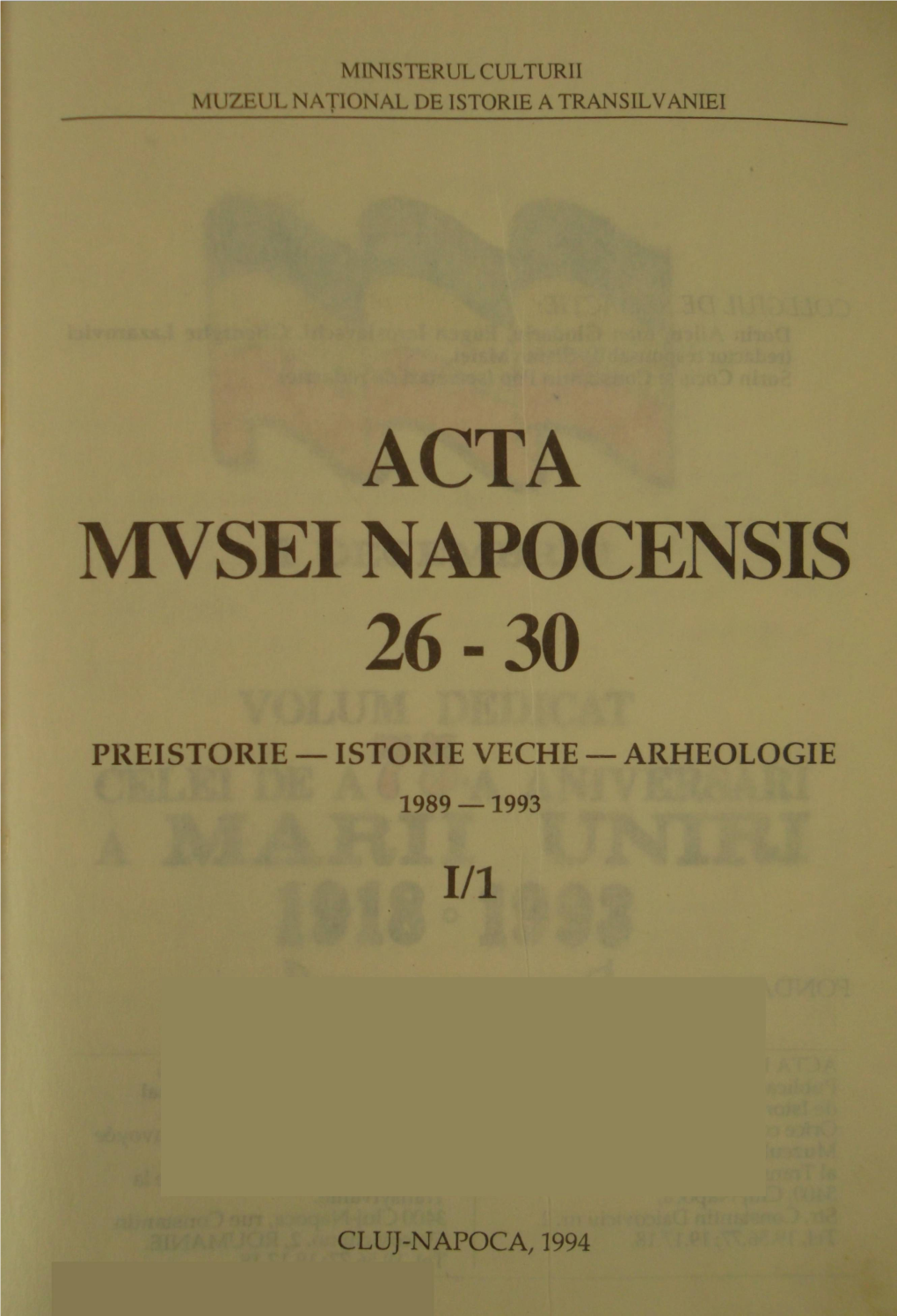 Acta Mvseinapocensis 26-30