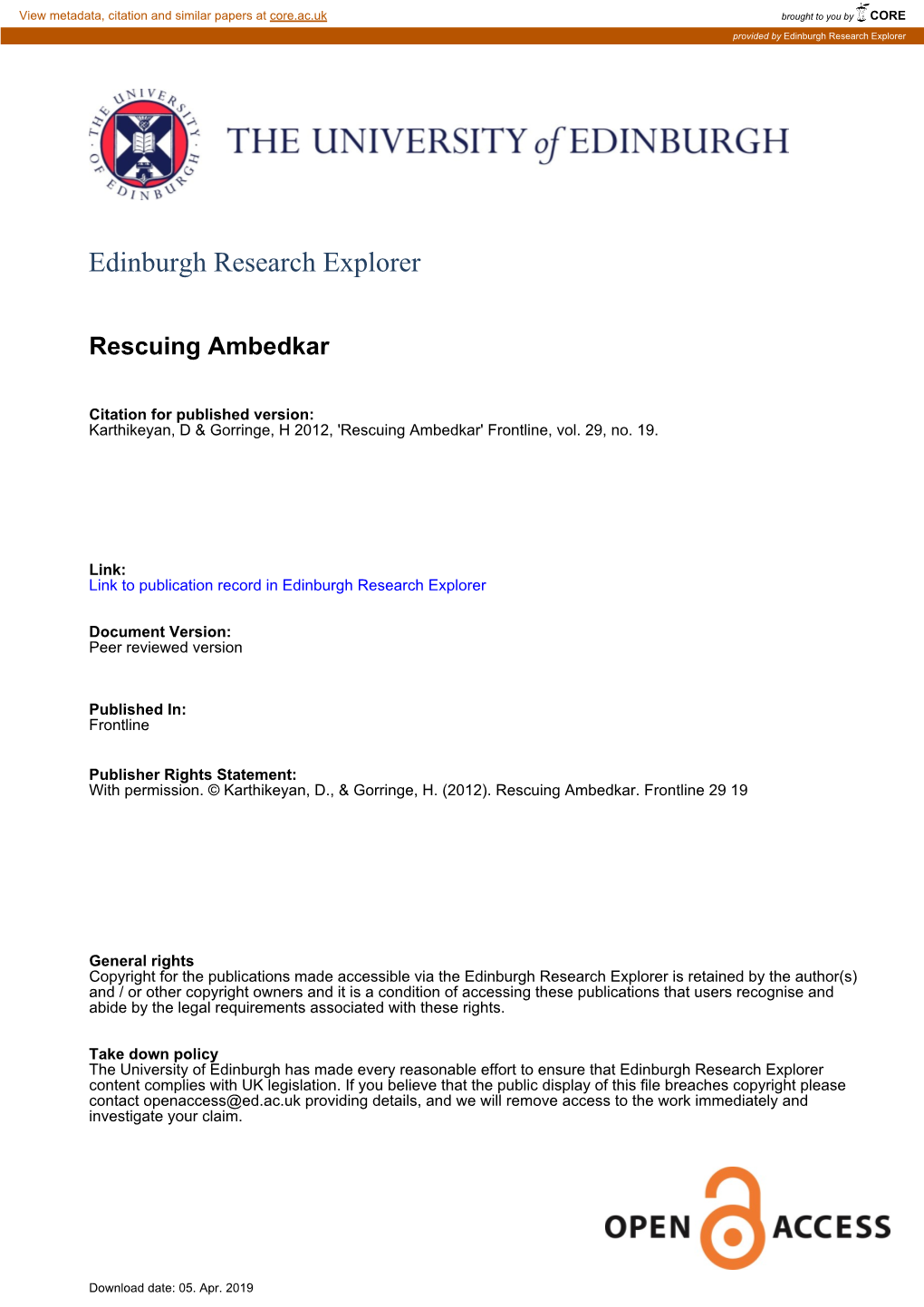 Edinburgh Research Explorer