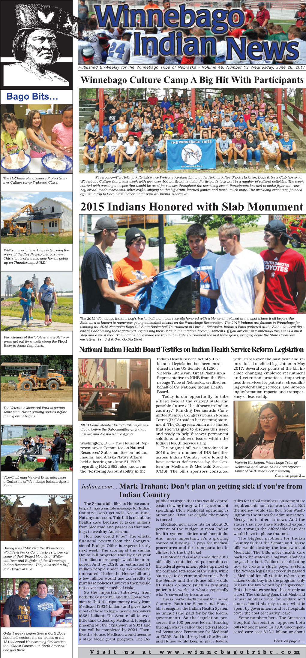 2015 Indians Honored with Slab Monument