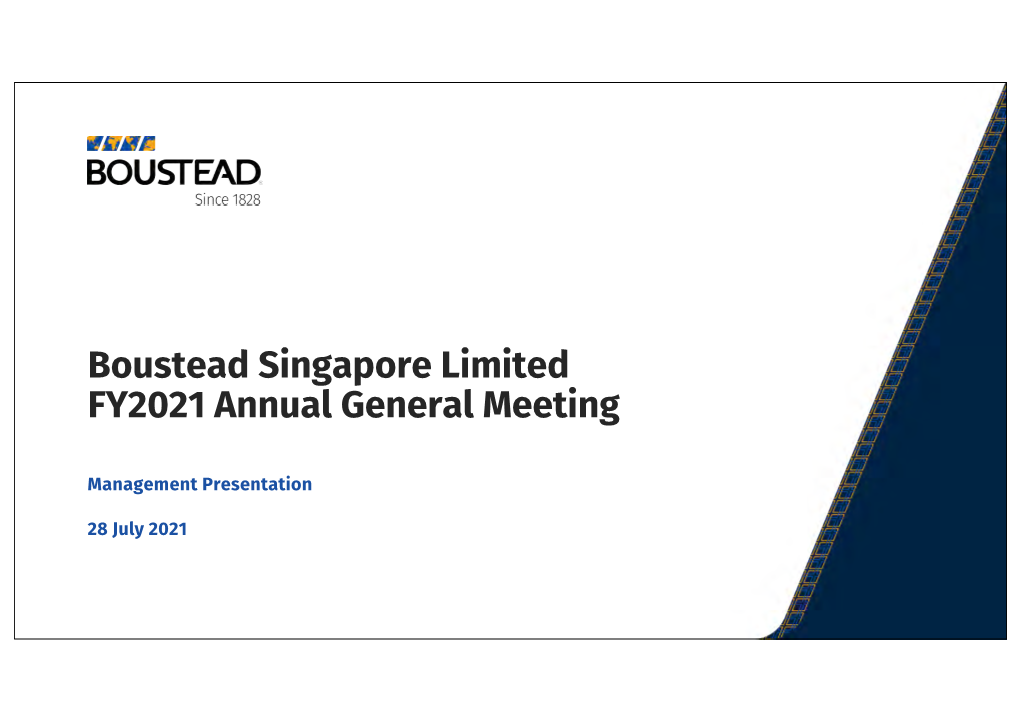 Boustead FY2021 AGM Presentation