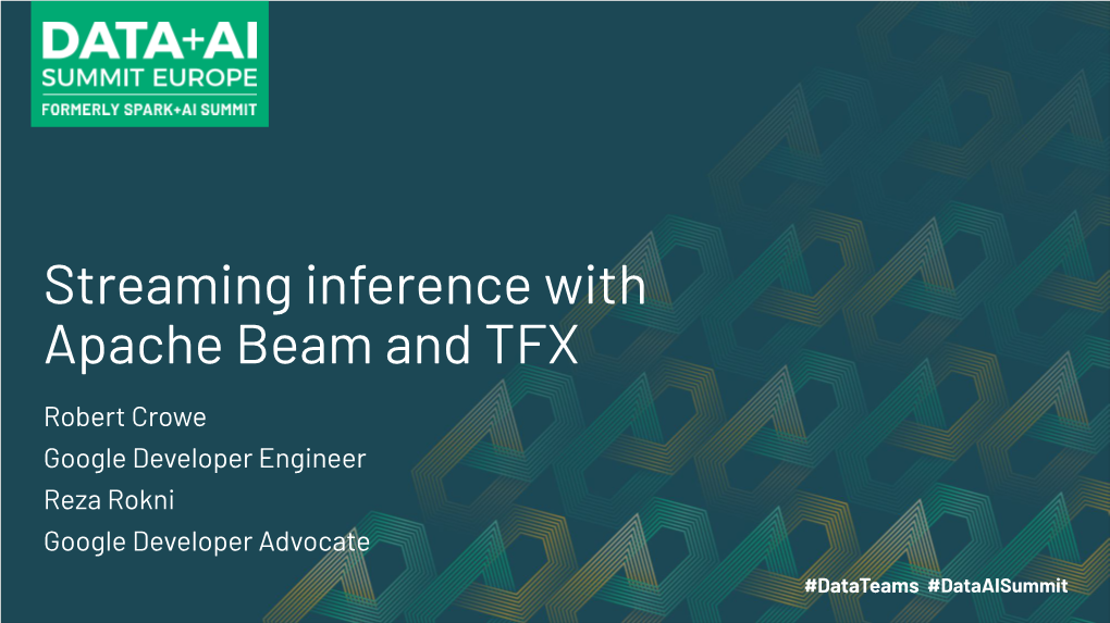 Streaming Inference with Apache Beam and TFX