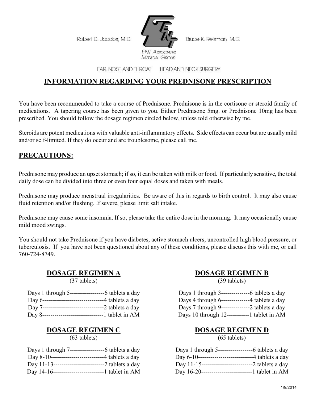 Prednisone Prescription