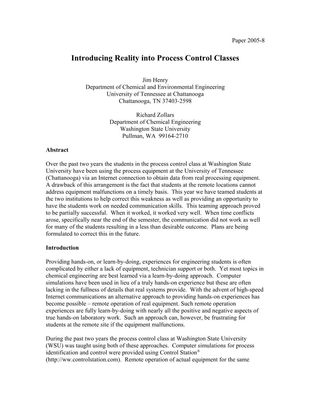 Assessment of Remote Experiments and Local Simulations