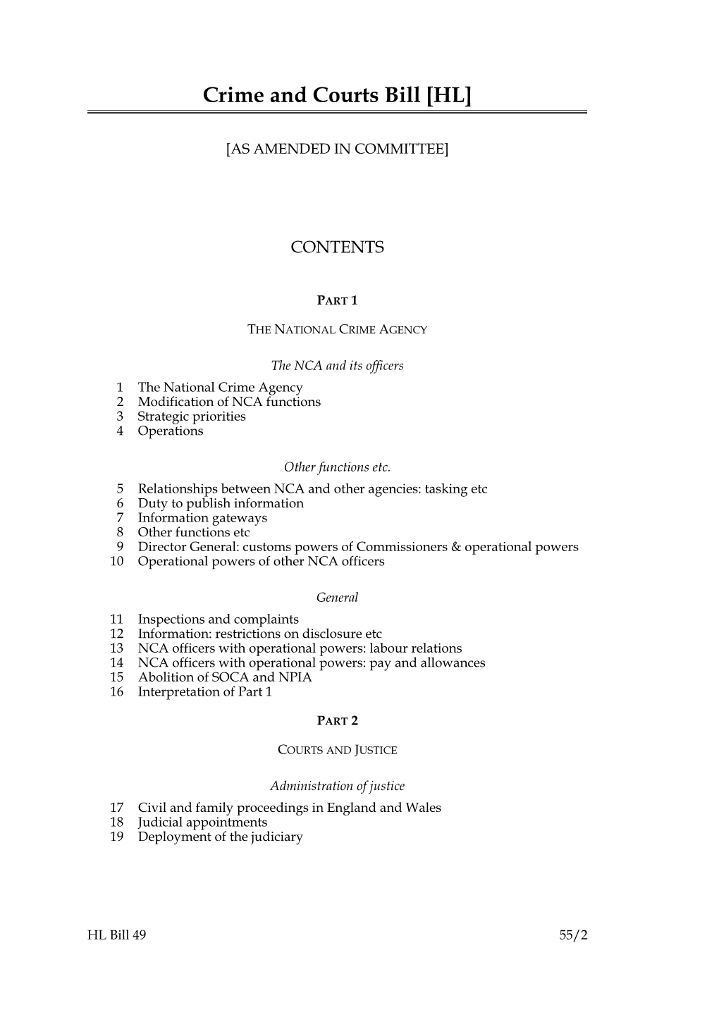 Crime and Courts Bill [HL]