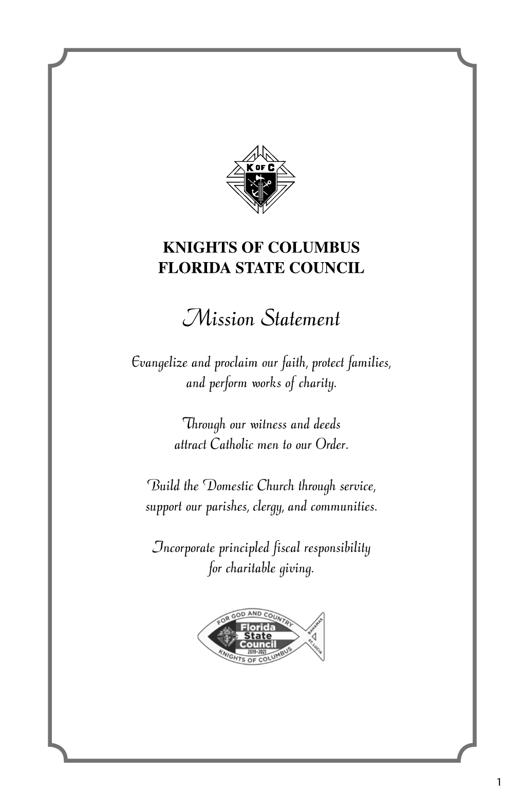 2019 Kofc FSC Directory