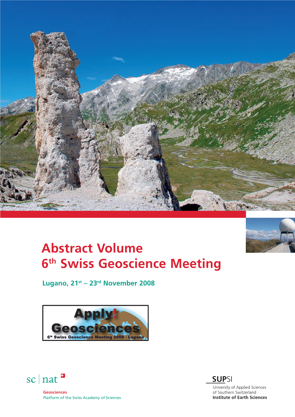 Abstract Volume 6Th Swiss Geoscience Meeting