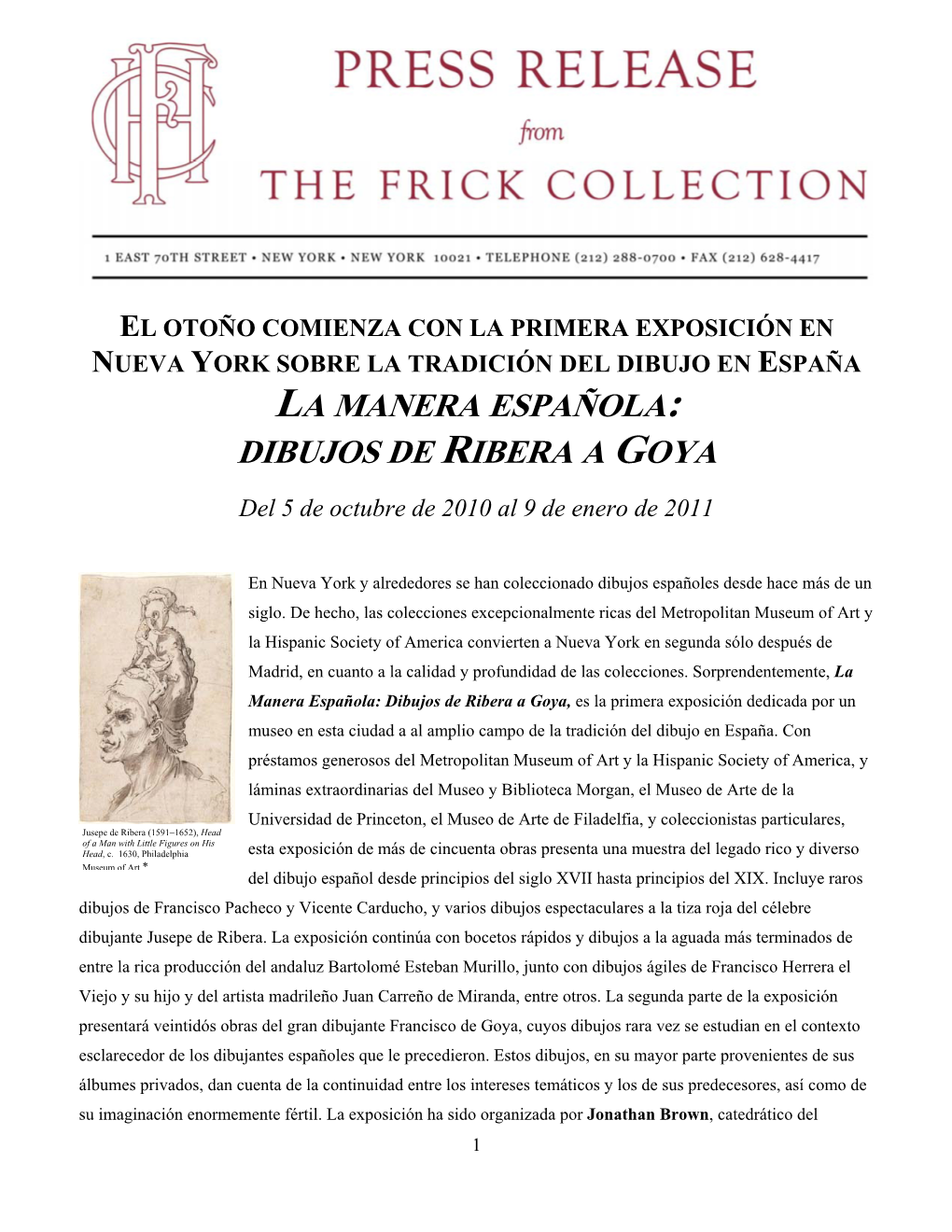 El Otoño Comienza Con La Primera Exposición En Nueva York Sobre La Tradición Del Dibujo En España La Manera Española: Dibujos De Ribera a Goya