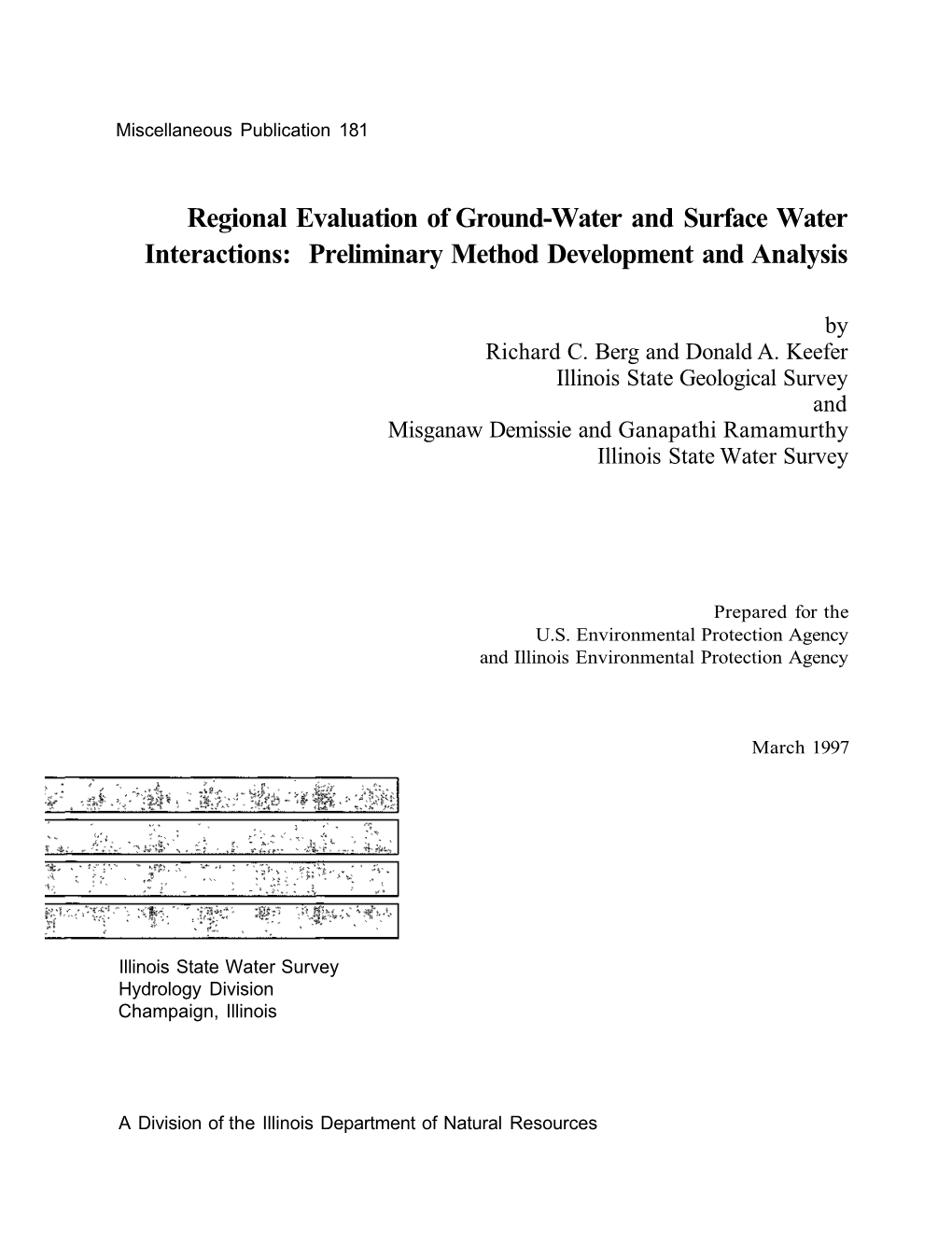 Regional Evaluation of Ground-Water and Surface Water Interactions: Preliminary Method Development and Analysis