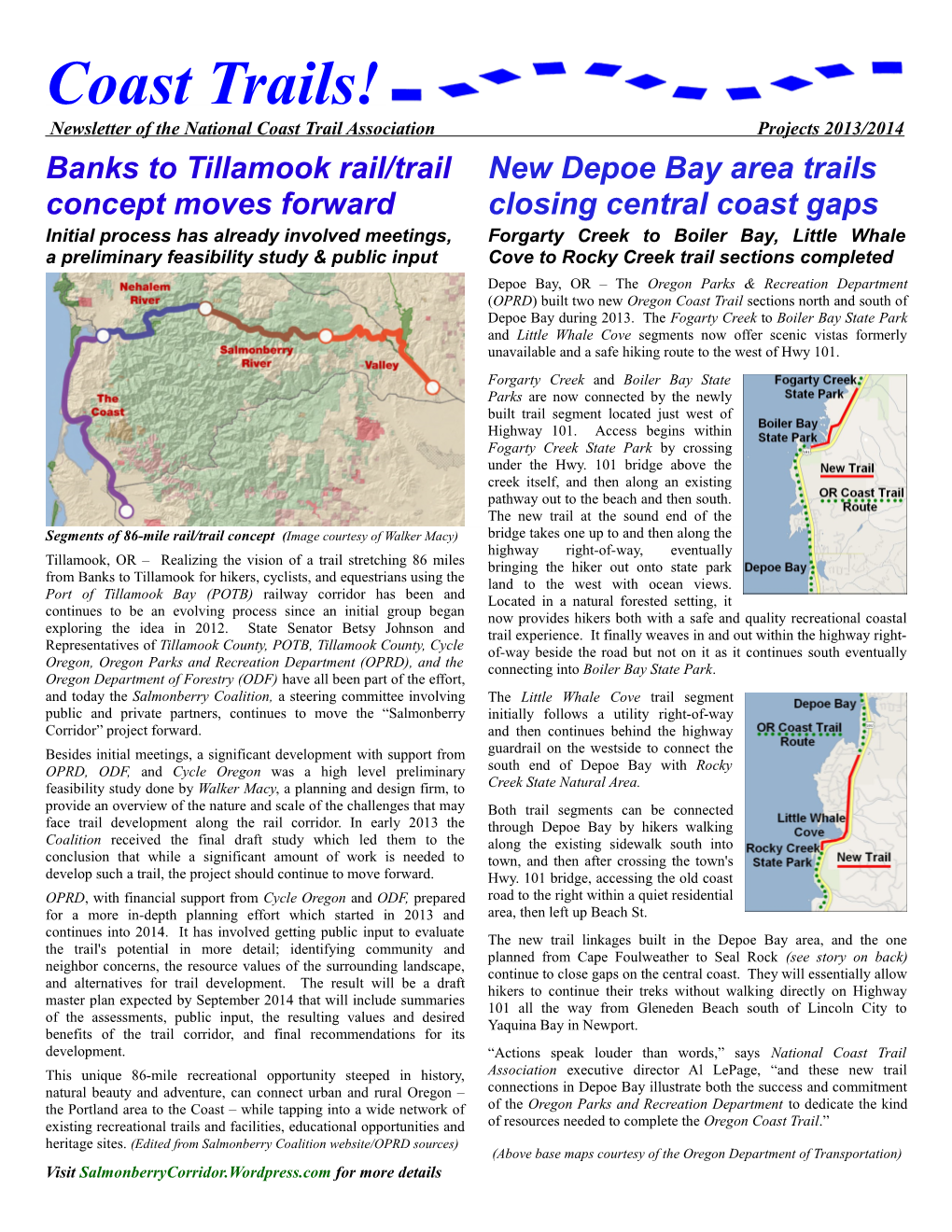 Coast Trails! Newsletter 2013/2014