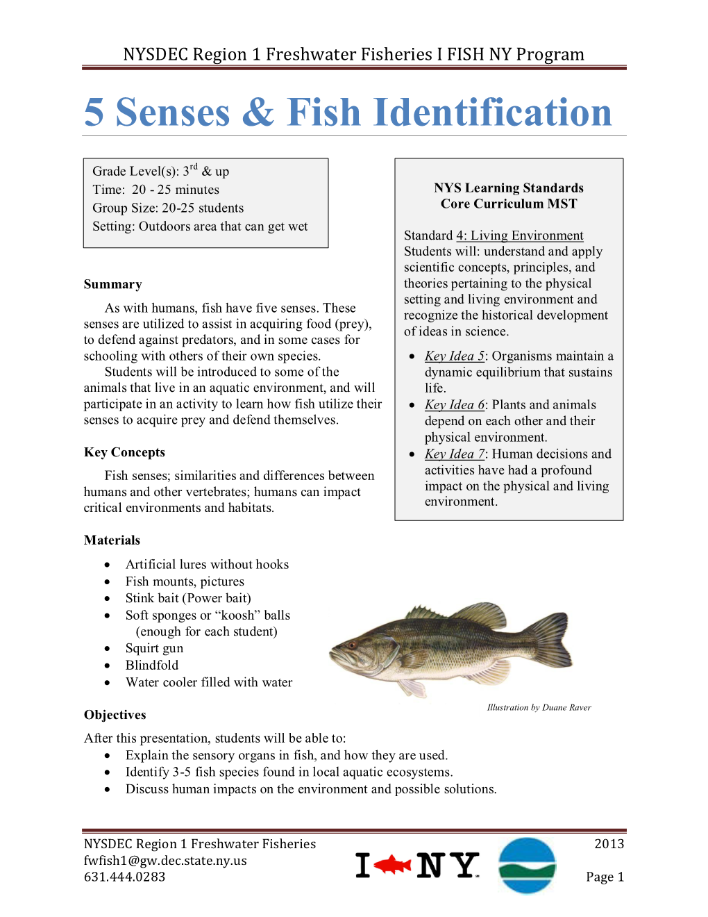 5 Senses & Fish Identification