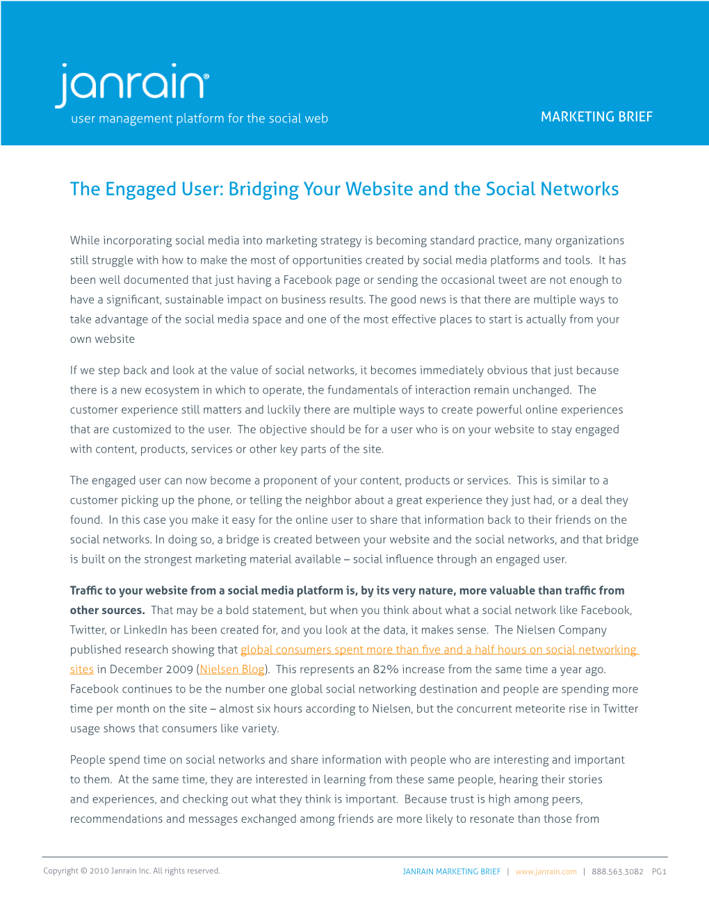 The Engaged User: Bridging Your Website and the Social Networks