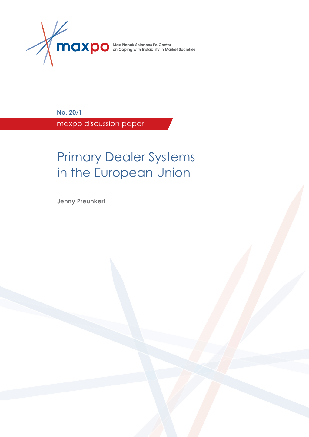 Primary Dealer Systems in the European Union