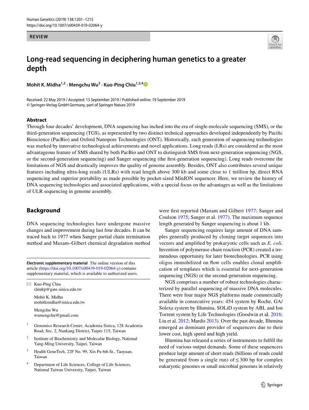 Long-Read Sequencing in Deciphering Human Genetics to a Greater Depth