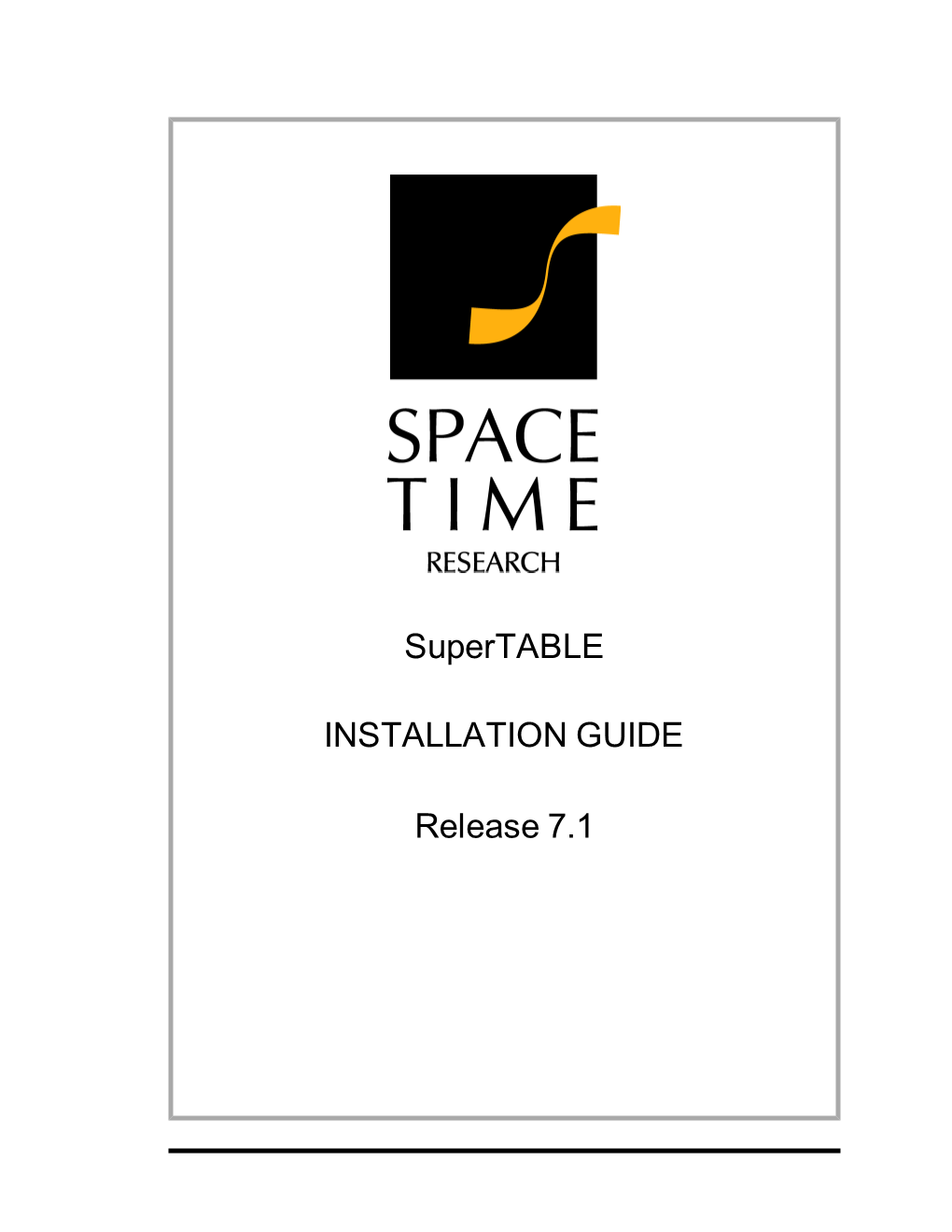 Supertable Installation Guide