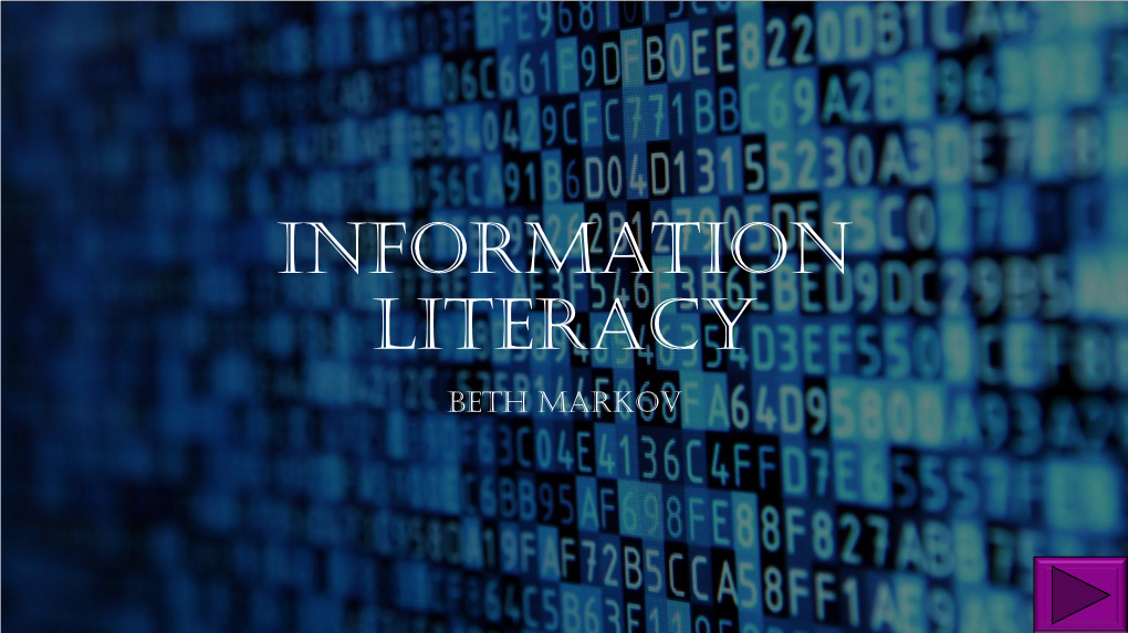 Information Literacy Search Engines E-Learning