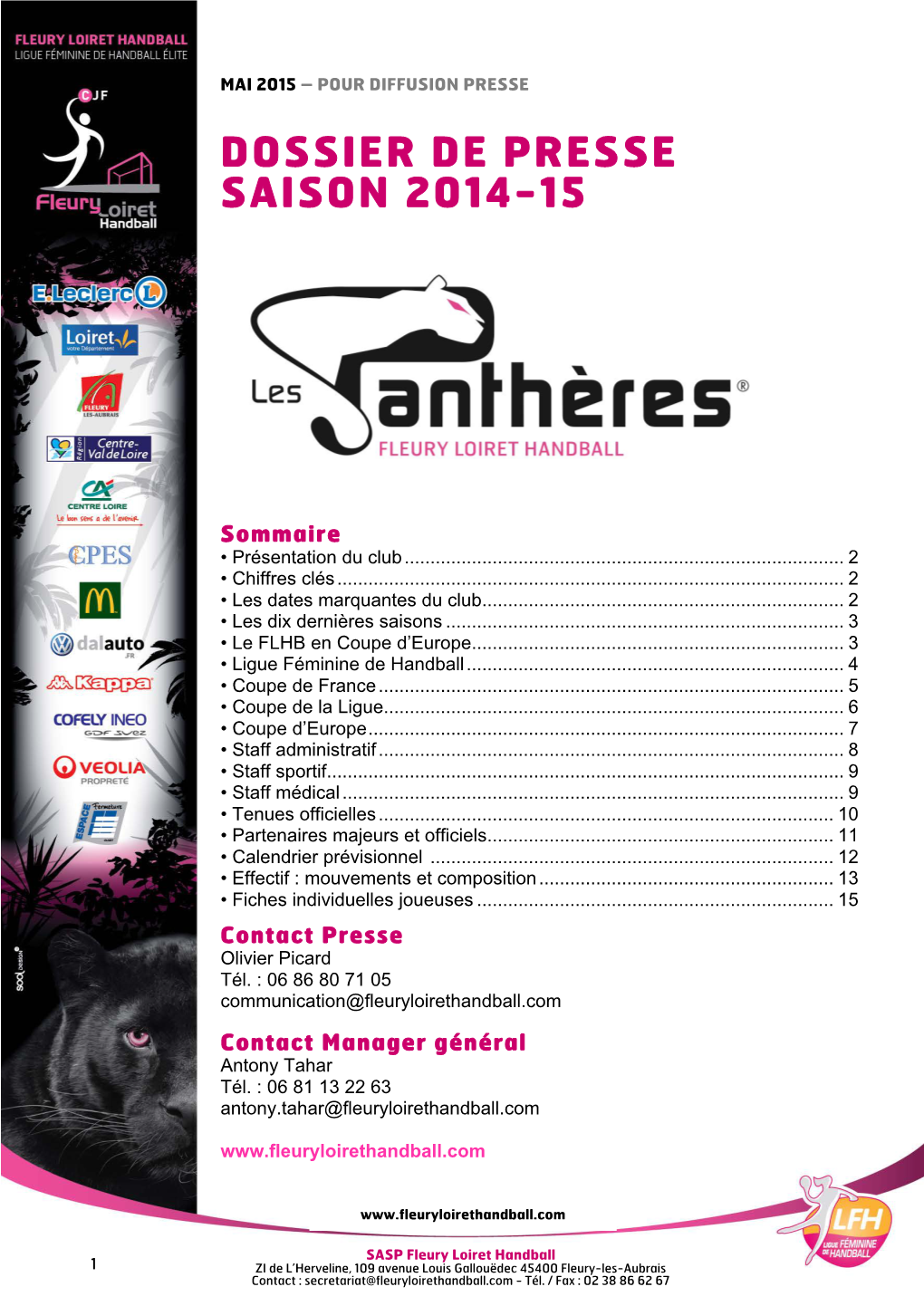 Dossier De Presse Saison 2014-15