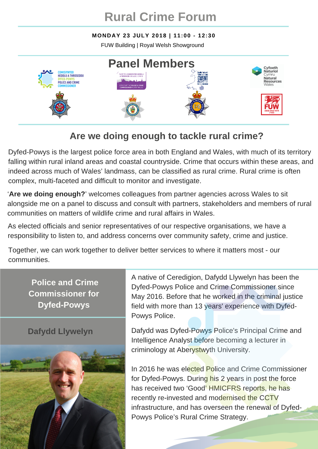 Panel Members Rural Crime Forum