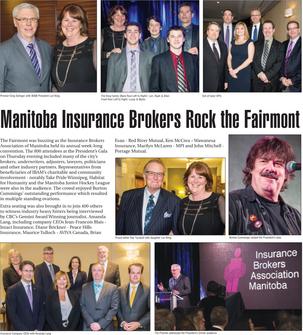 Manitoba Insurance Brokers Rock the Fairmont