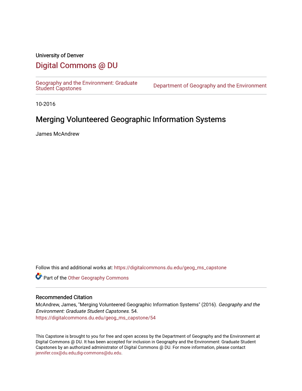 Merging Volunteered Geographic Information Systems