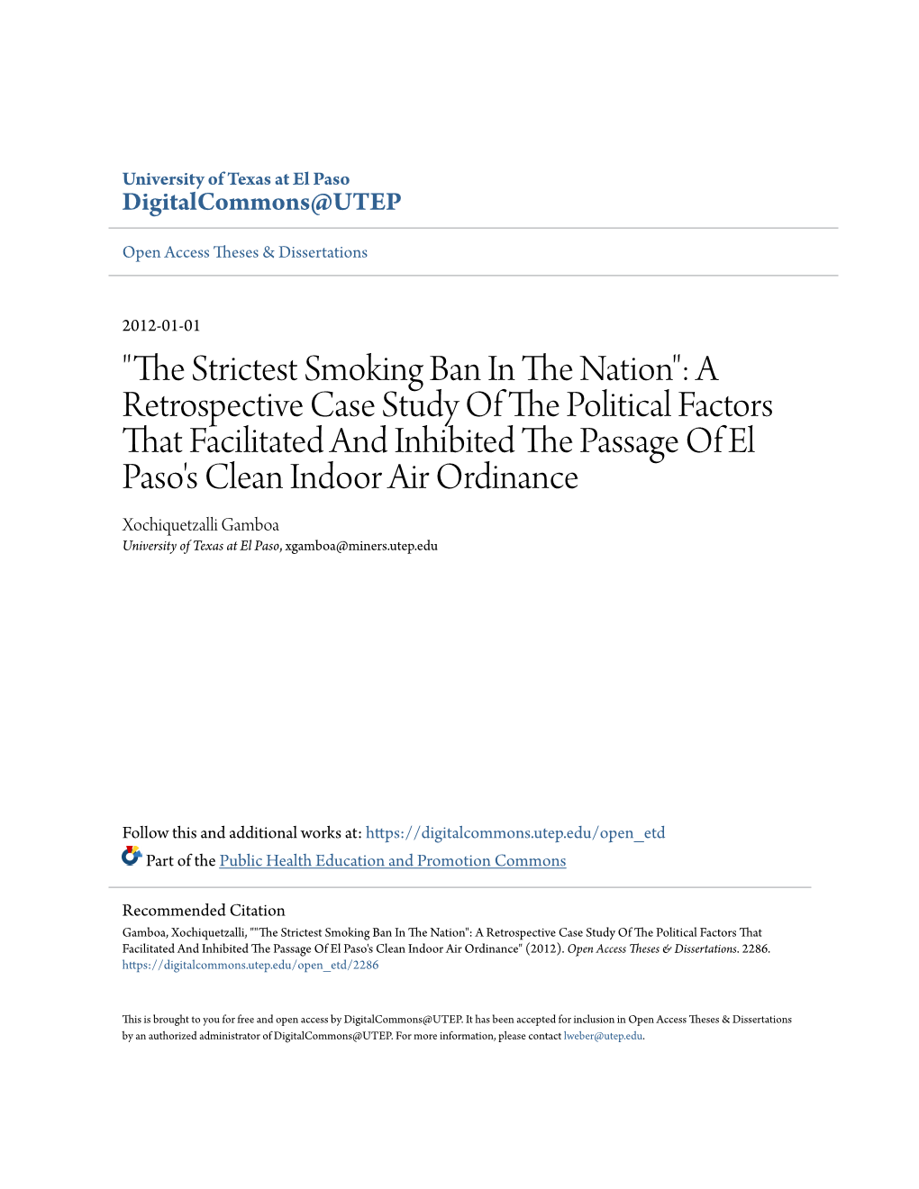 The Strictest Smoking Ban in the Nation