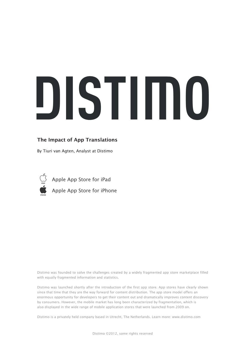 Distimo Publication - September 2012