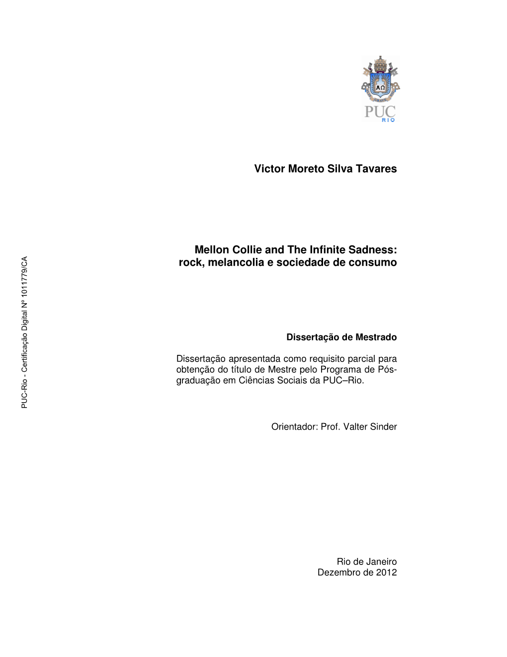 Victor Moreto Silva Tavares Mellon Collie and the Infinite