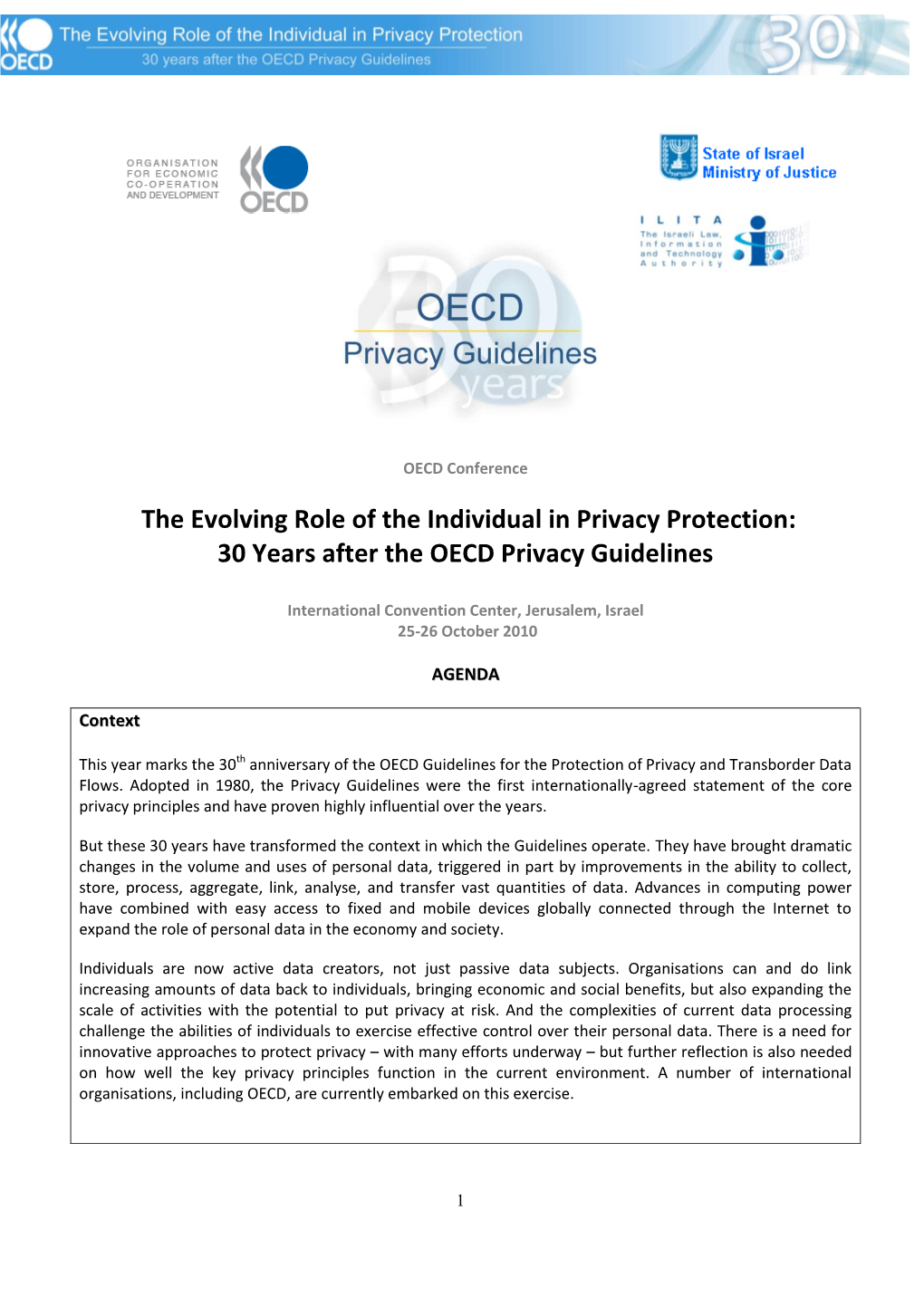 The Evolving Role of the Individual in Privacy Protection: 30 Years After the OECD Privacy Guidelines