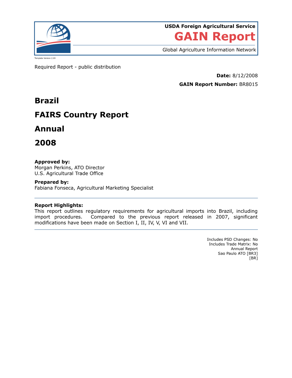 Required Report - Public Distribution s46