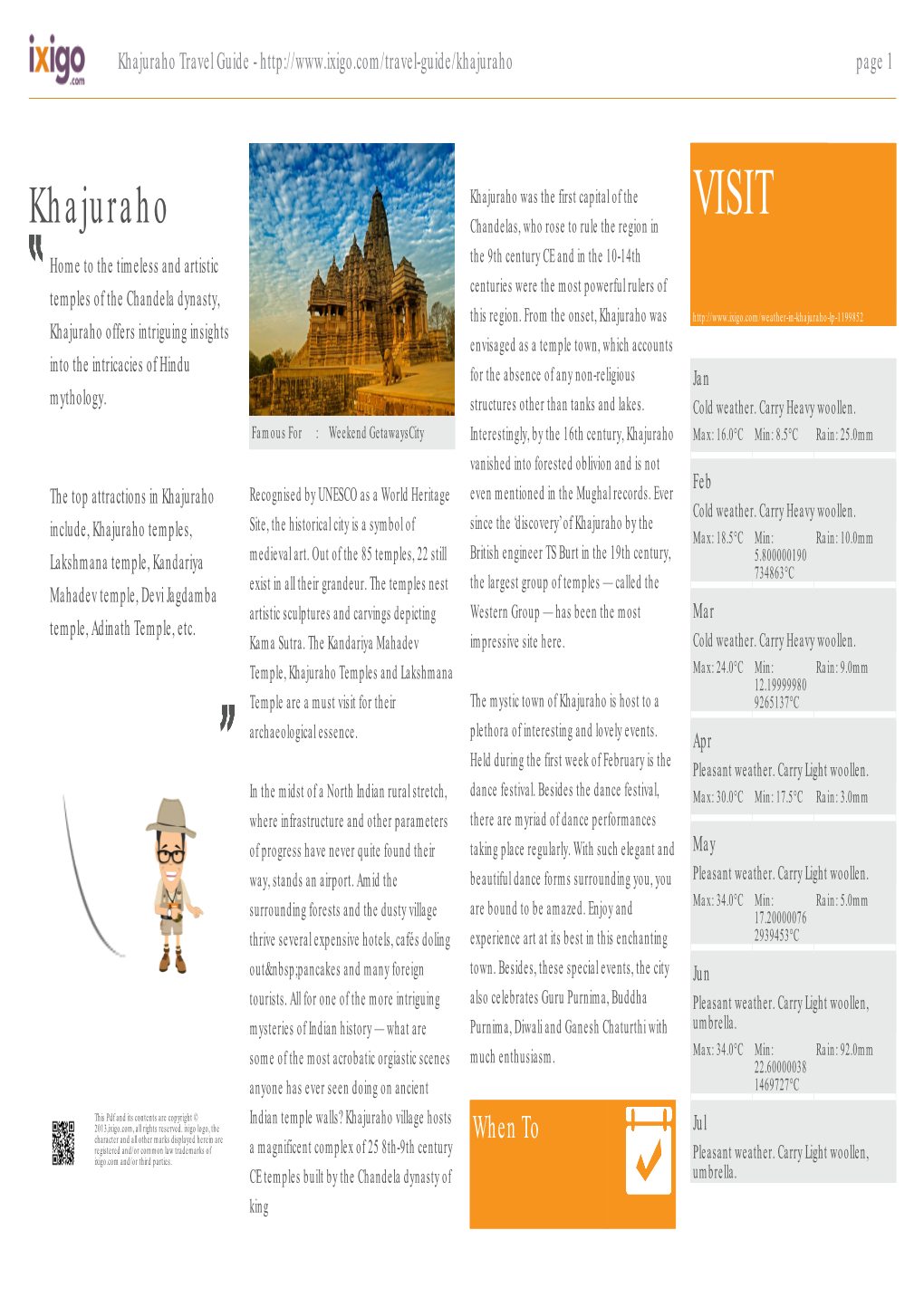 Khajuraho Travel Guide - Page 1