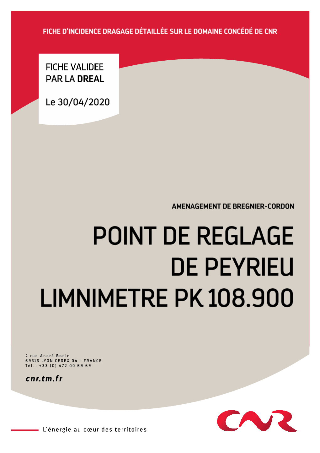 Point De Réglage De Peyrieu Au PK 108.900