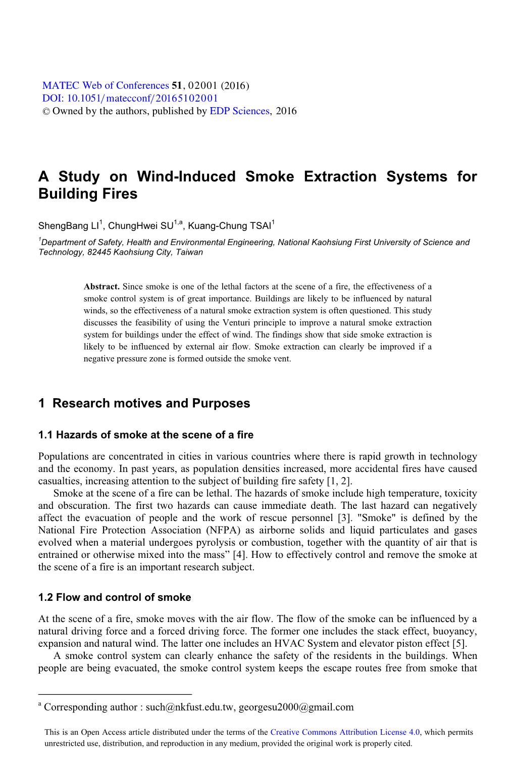 A Study on Wind-Induced Smoke Extraction Systems for Building Fires
