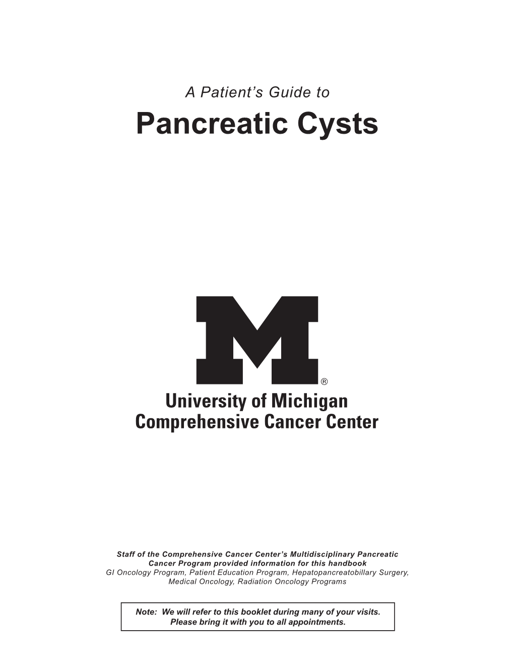 A Patient's Guide to Pancreatic Cysts