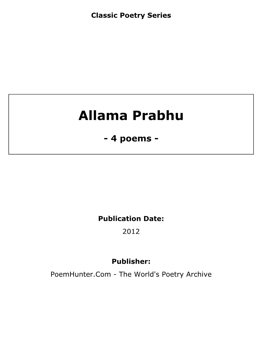Allama Prabhu