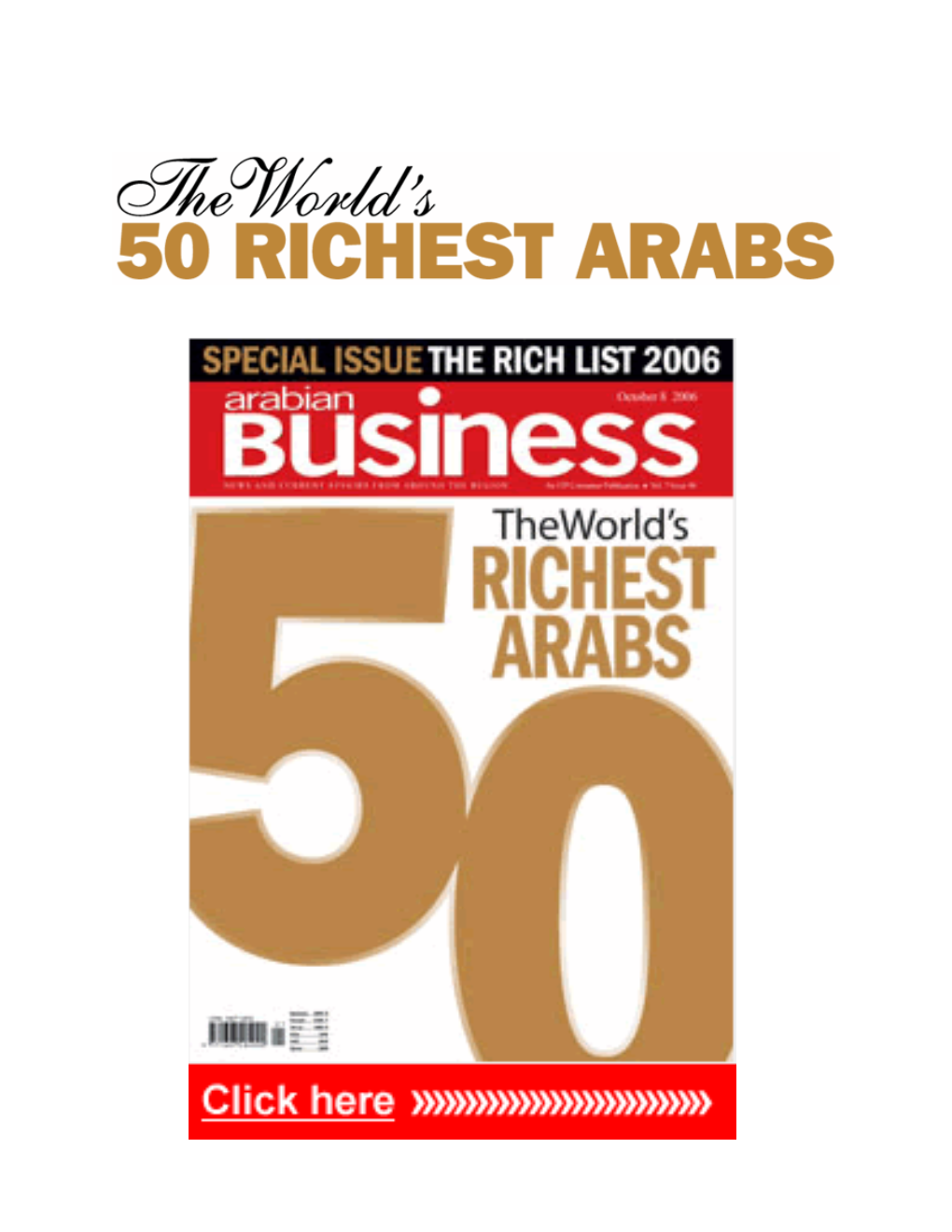 The World's 50 Richest Arabs Arabian Business
