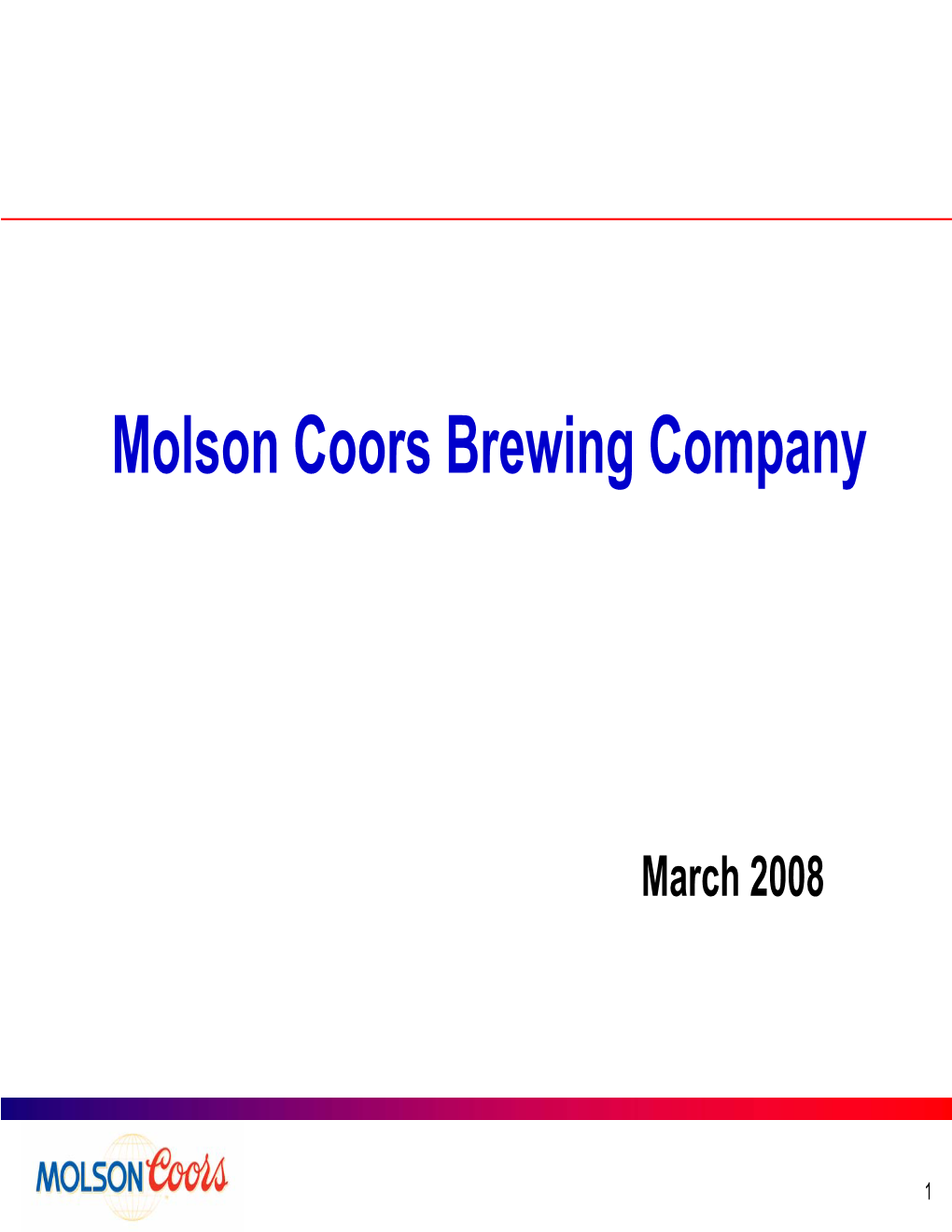 Molson Coors Brewing Company