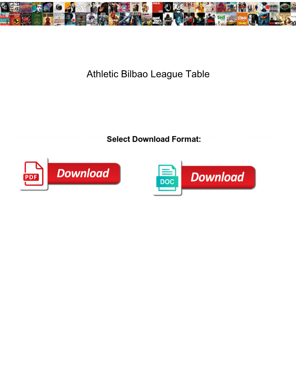 Athletic Bilbao League Table