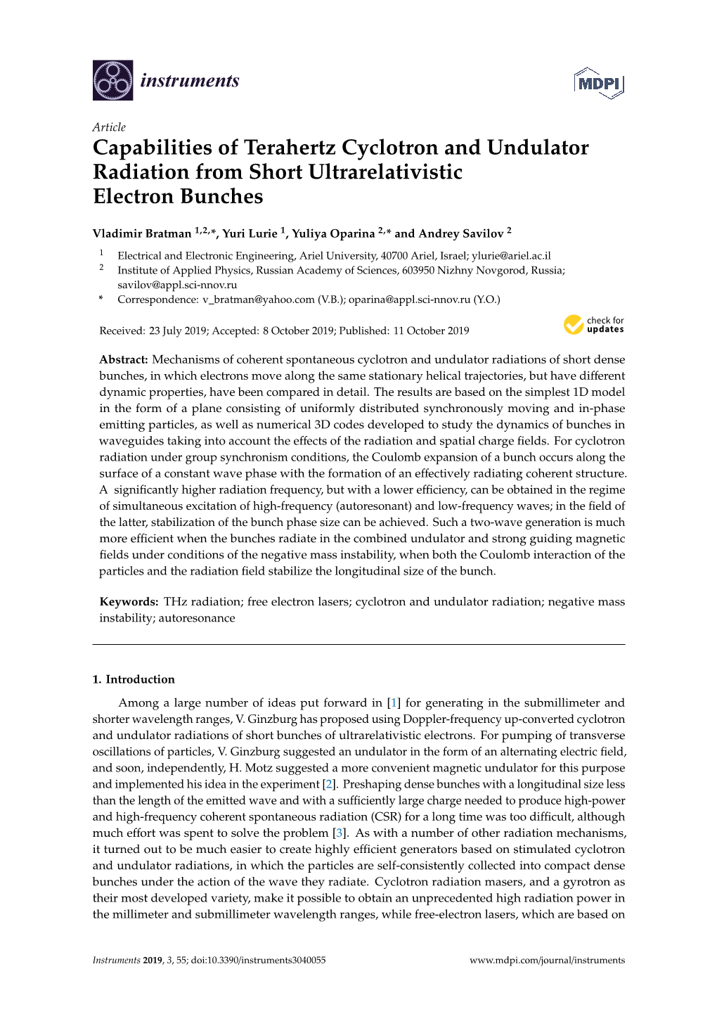 Capabilities of Terahertz Cyclotron and Undulator Radiation from Short Ultrarelativistic Electron Bunches