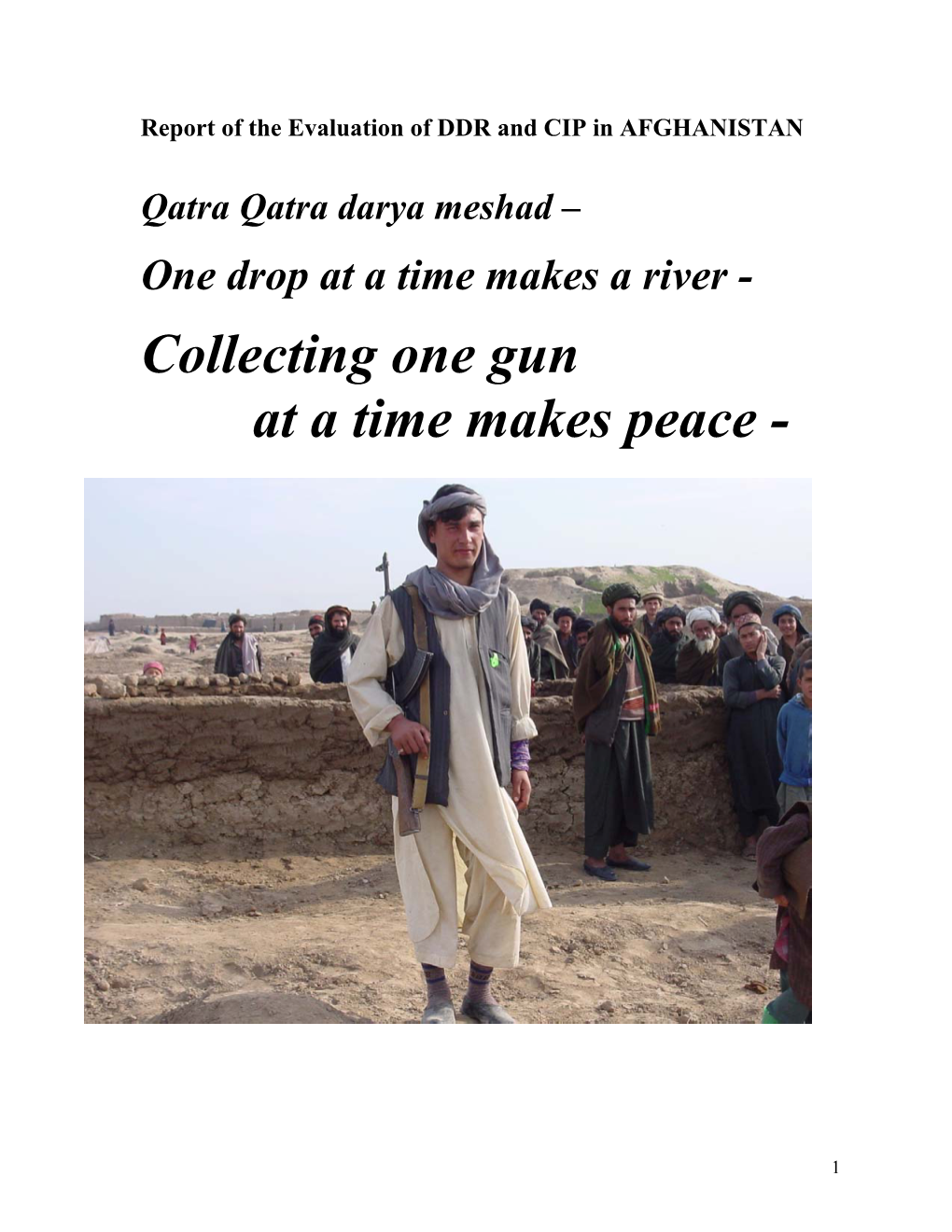 Collecting One Gun at a Time Makes Peace