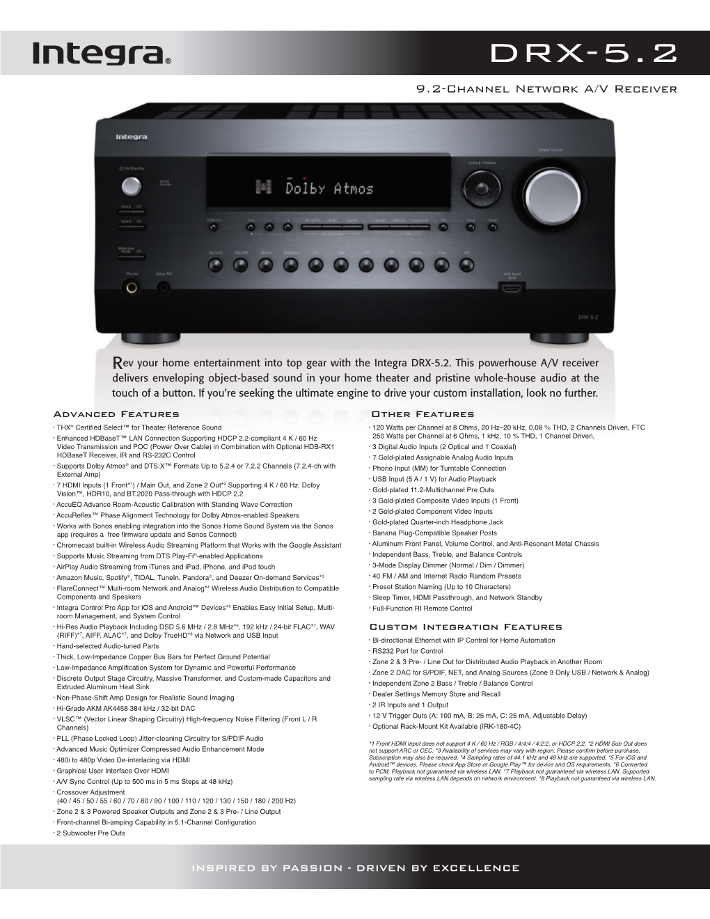 DRX-5.2 9.2-Channel Network A/V Receiver