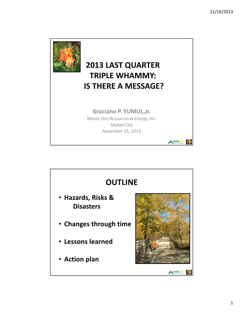 2013 Last Quarter Triple Whammy: Is There a Message?