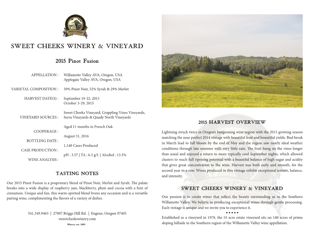 Sweet Cheeks Winery & Vineyard