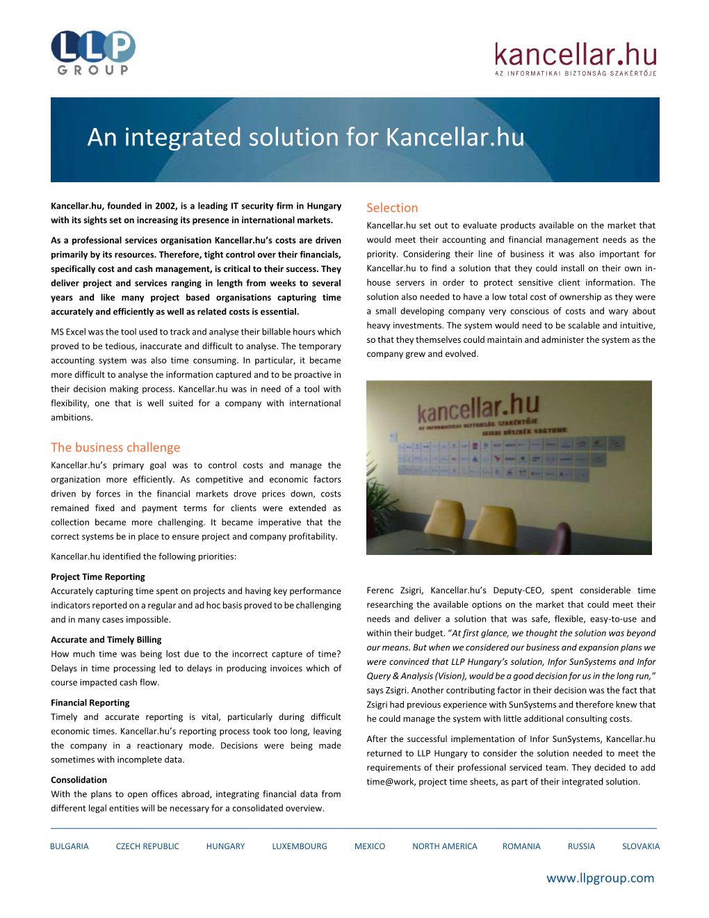 An Integrated Solution for Kancellar.Hu