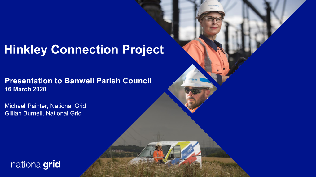 Presentation to Banwell Parish Council 16 March 2020