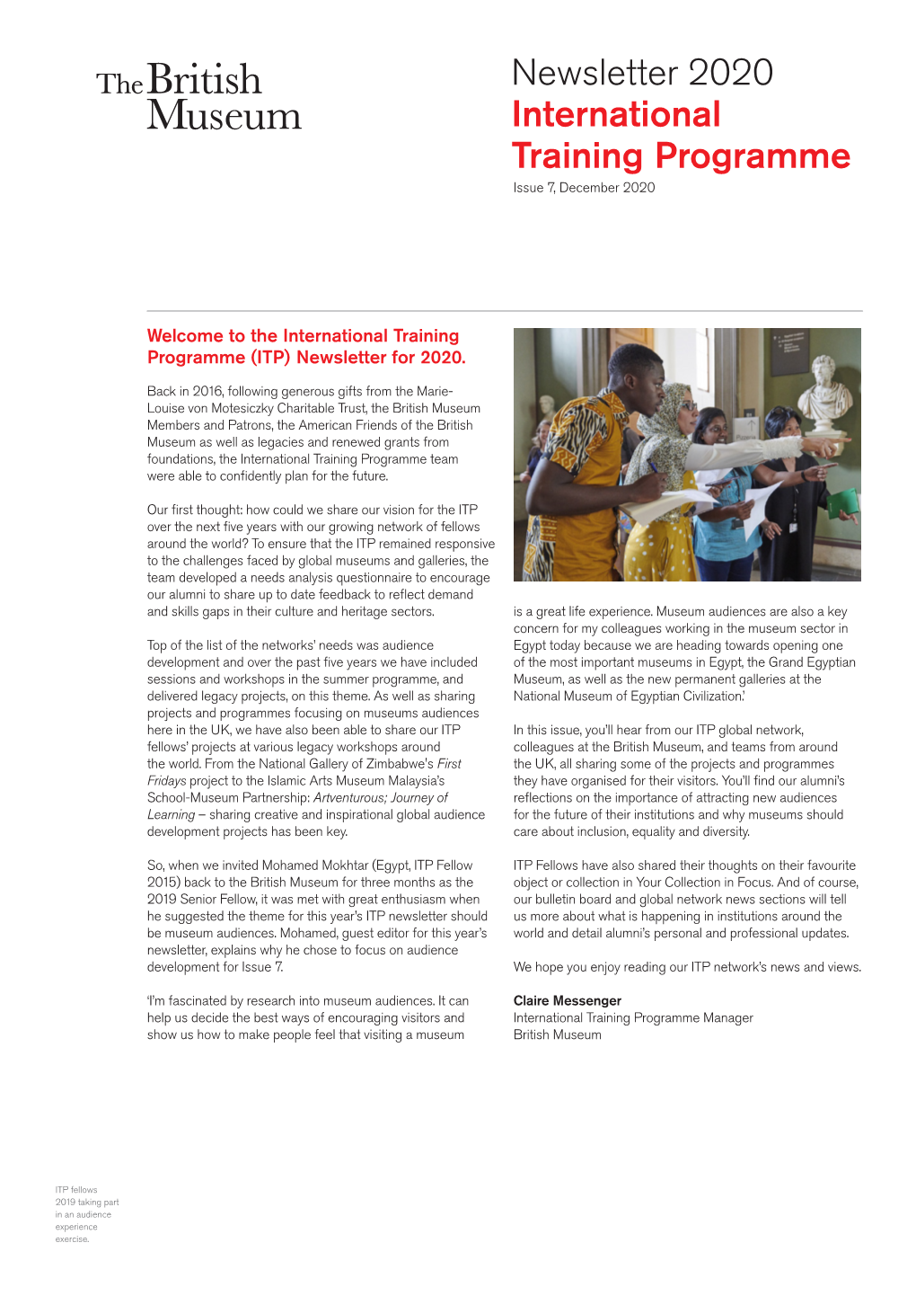 Newsletter 2020 International Training Programme Issue 7, December 2020