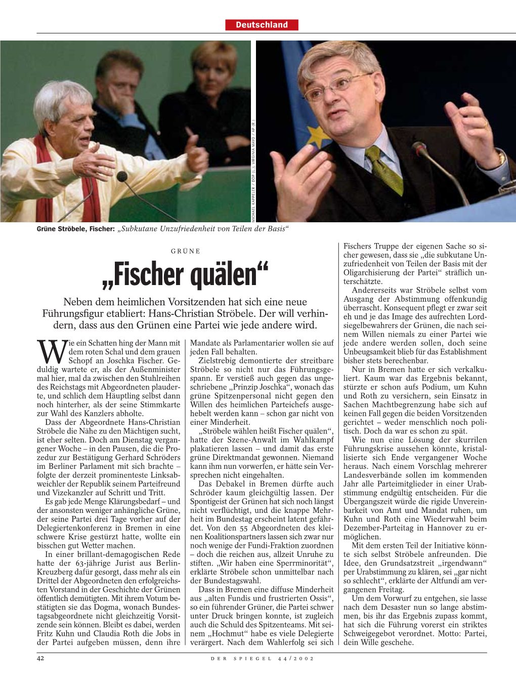 „Fischer Quälen“ Terschätzte