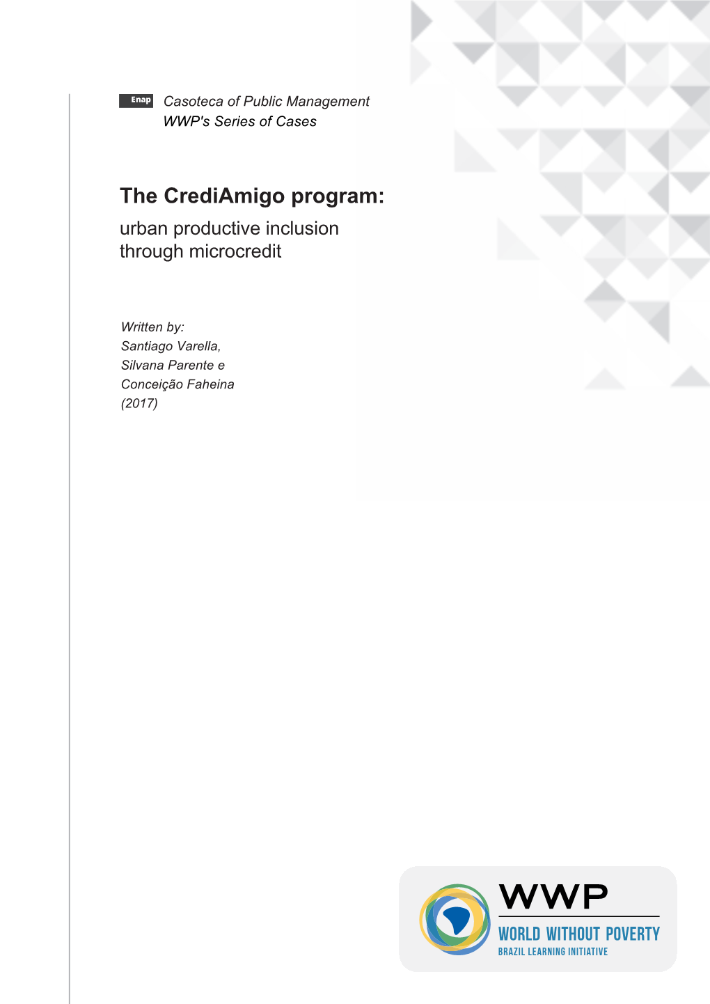 The Crediamigo Program: Urban Productive Inclusion Through Microcredit