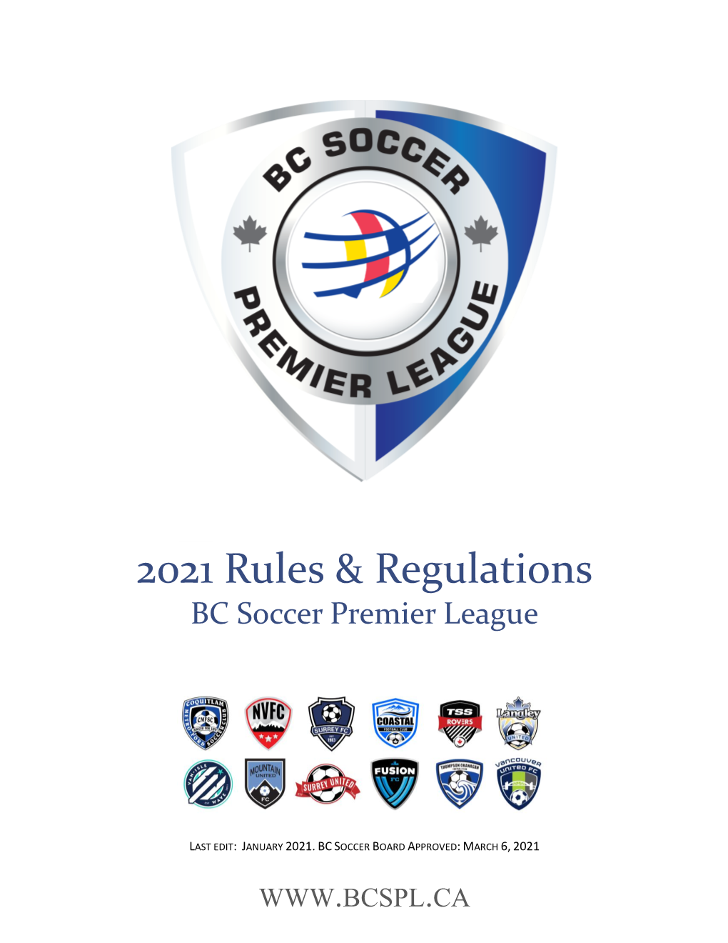 2021 Rules & Regulations